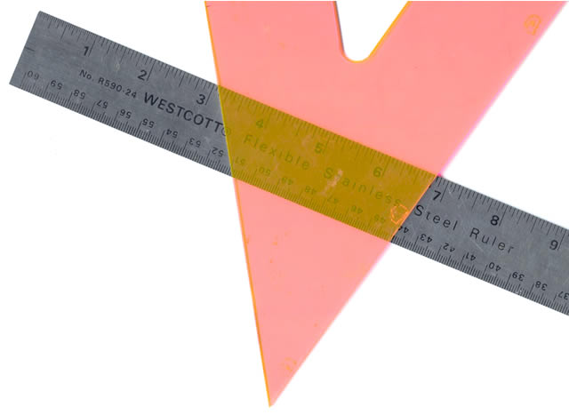 Ruler & triangle