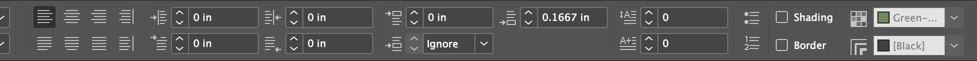 Paragraph Properties