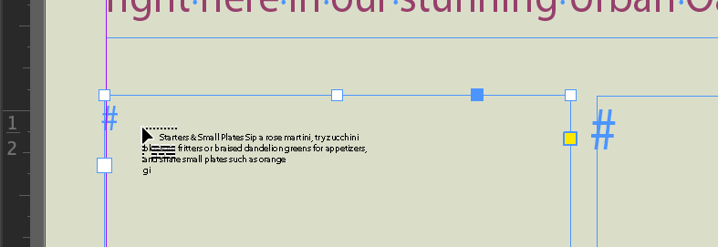 Text box before