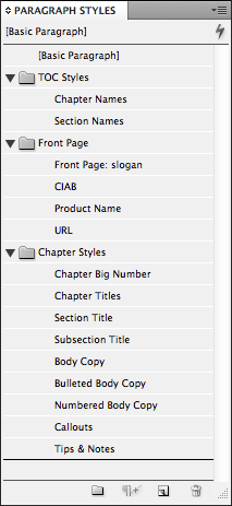 Paragraph Styles