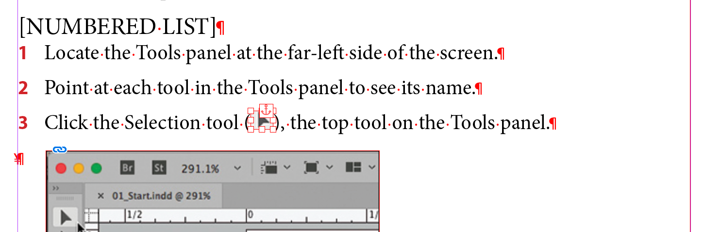 inline graphic insertion