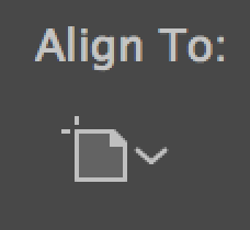 Align to artboard button
