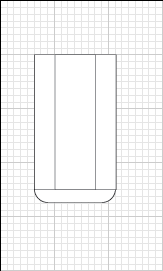 Drag rounded rect up after