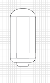 Ellipse drawn for back of handle, sent to back 