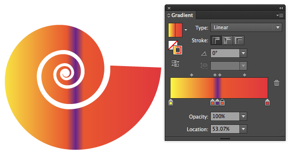 Gradient on a stroke