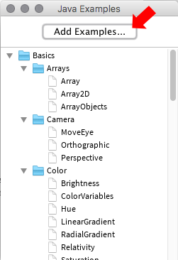 Add Examples button