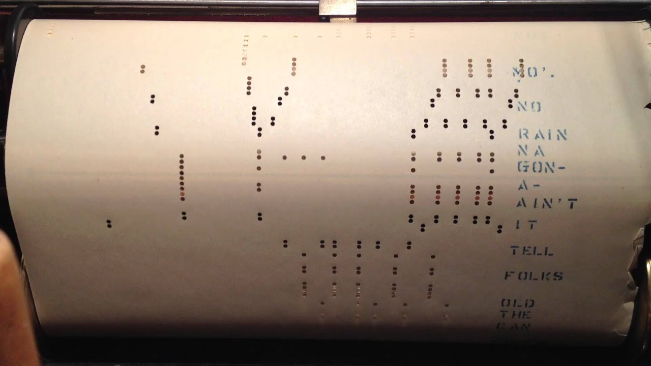 A Piano Role in a Player Piano